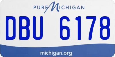 MI license plate DBU6178