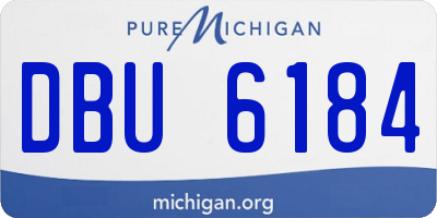 MI license plate DBU6184