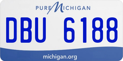 MI license plate DBU6188