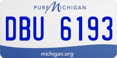 MI license plate DBU6193