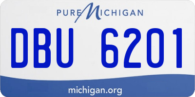 MI license plate DBU6201