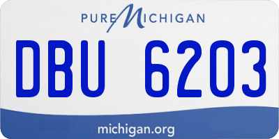 MI license plate DBU6203