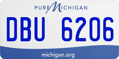 MI license plate DBU6206