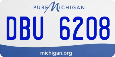 MI license plate DBU6208