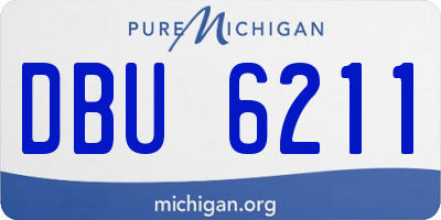 MI license plate DBU6211