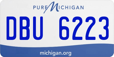 MI license plate DBU6223