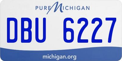 MI license plate DBU6227