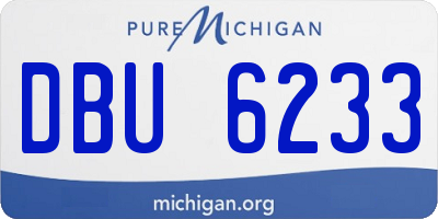 MI license plate DBU6233