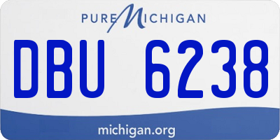 MI license plate DBU6238