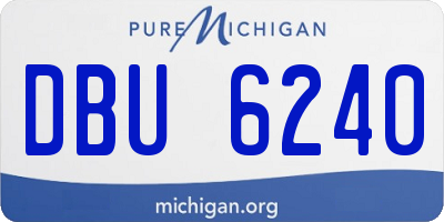 MI license plate DBU6240