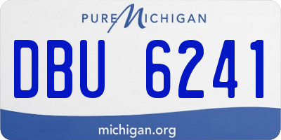 MI license plate DBU6241