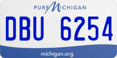 MI license plate DBU6254