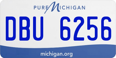 MI license plate DBU6256