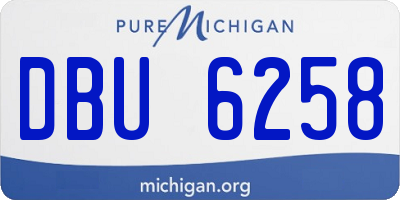 MI license plate DBU6258