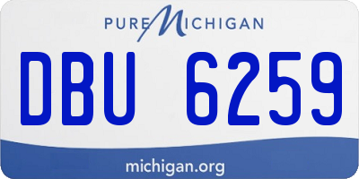 MI license plate DBU6259