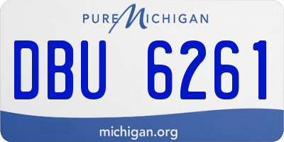 MI license plate DBU6261