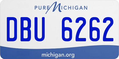 MI license plate DBU6262