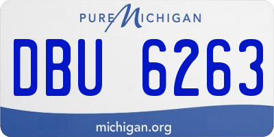MI license plate DBU6263