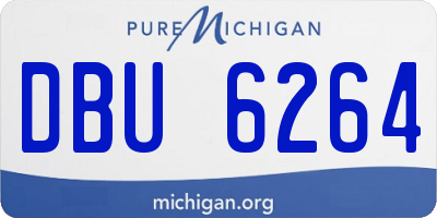 MI license plate DBU6264