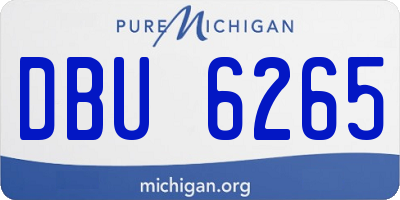 MI license plate DBU6265