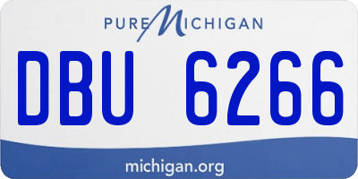 MI license plate DBU6266