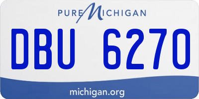 MI license plate DBU6270