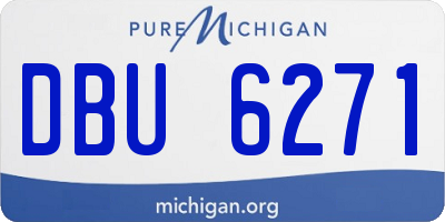 MI license plate DBU6271