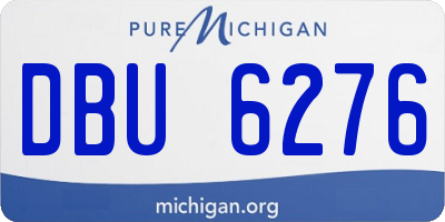 MI license plate DBU6276