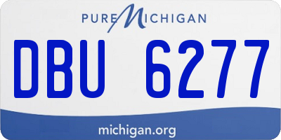 MI license plate DBU6277