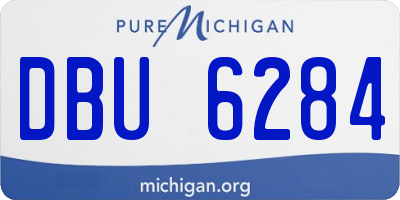 MI license plate DBU6284