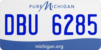 MI license plate DBU6285