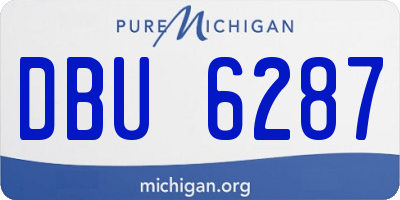 MI license plate DBU6287
