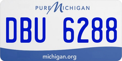MI license plate DBU6288