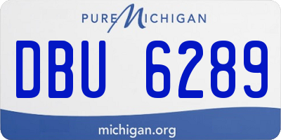 MI license plate DBU6289