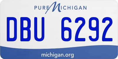MI license plate DBU6292