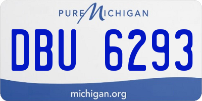 MI license plate DBU6293