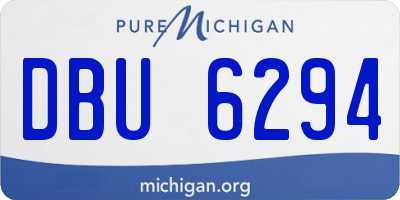 MI license plate DBU6294