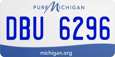 MI license plate DBU6296