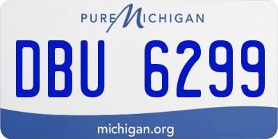 MI license plate DBU6299