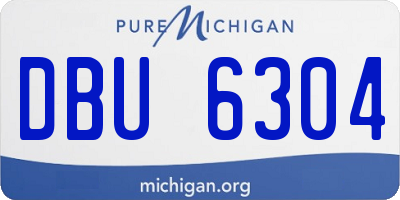 MI license plate DBU6304
