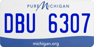 MI license plate DBU6307