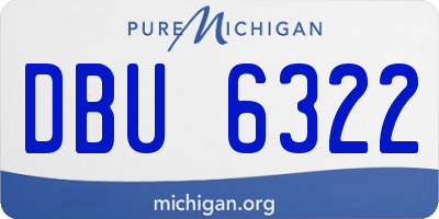 MI license plate DBU6322