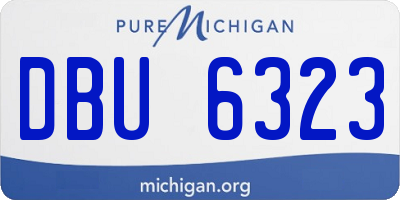MI license plate DBU6323