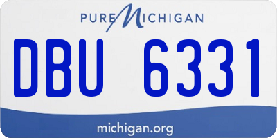 MI license plate DBU6331