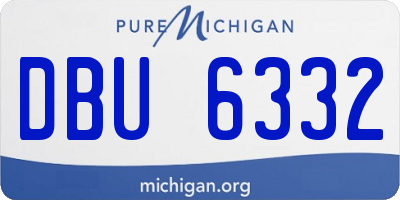 MI license plate DBU6332