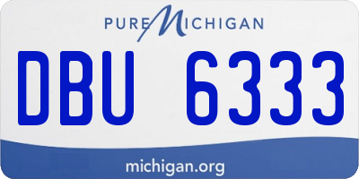 MI license plate DBU6333