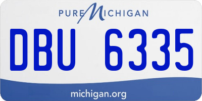 MI license plate DBU6335