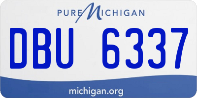 MI license plate DBU6337
