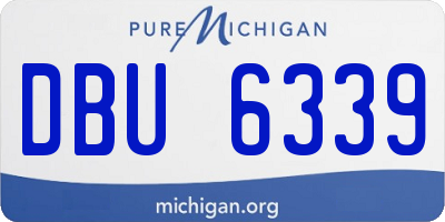 MI license plate DBU6339