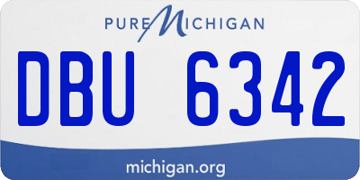 MI license plate DBU6342